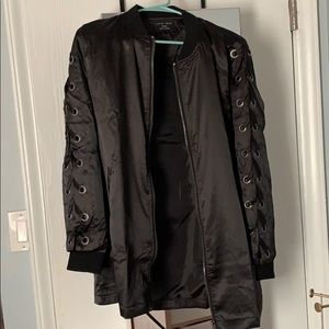 Black forever 21 bomber jacket